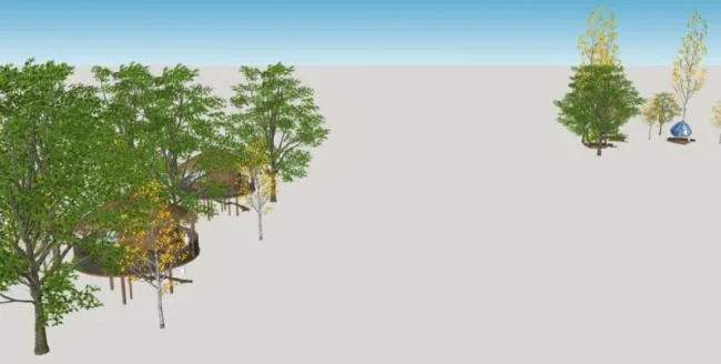 Sketchup商业模型|低层会所，欧式风格