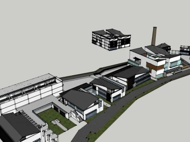 Sketchup商业模型|多层商业街，中式风格