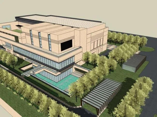 Sketchup商业模型|多层商业会所，现代风格