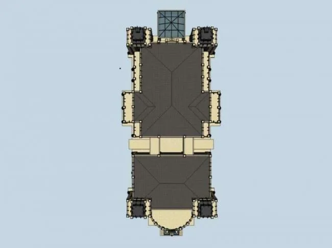 Sketchup商业模型|多层商业会所，古典风格