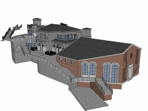 Sketchup商业模型|多层沿街商铺，商业，古典风格