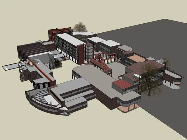 Sketchup商业模型|多层购物中心，shopmall，商业，现代风格
