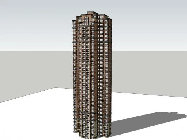 Sketchup住宅模型|高层住宅，古典风格，英式住宅