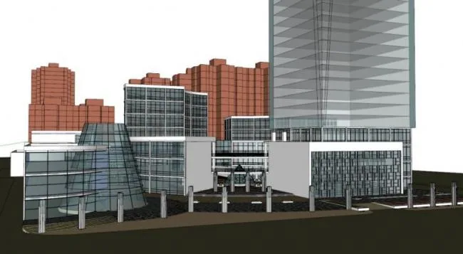 Sketchup综合体模型|多高层综合体，现代风格
