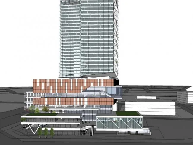 Sketchup综合体模型|多高层商业综合体，现代风格