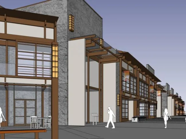 Sketchup综合体模型|多高层商业综合体，现代风格