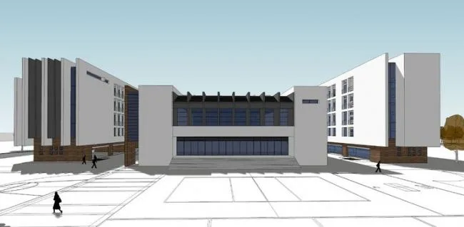 Sketchup学校模型|教学楼，多层学校，教育建筑，现代风格