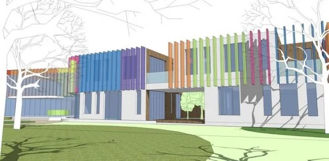 Sketchup学校模型|彩色系幼儿园，学校，教育建筑，现代风格
