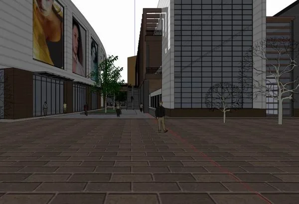 Sketchup商业模型|多层商业购物广场，现代风格