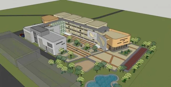 Sketchup学校模型|多层幼儿园，现代风格，教育建筑