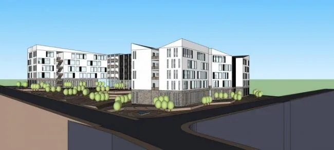 Sketchup学校模型|多层学校，现代风格，山地，教育建筑