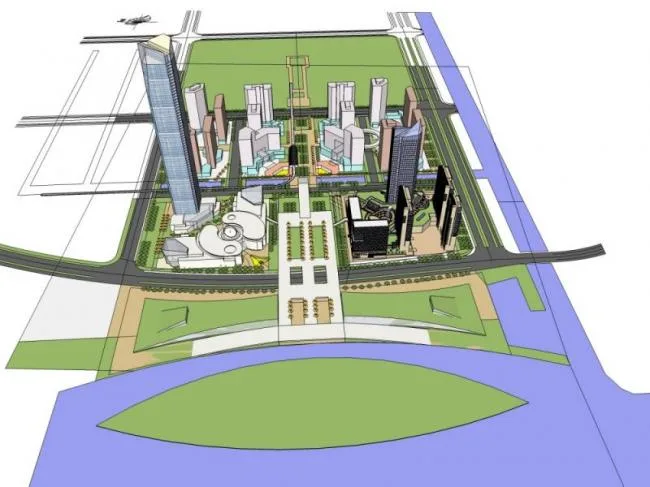 Sketchup综合体模型|超高层商业综合体，办公，酒店，住宅，现代风格