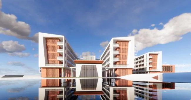 Sketchup学校模型|多层学校，教育建筑，教学楼，校园，现代风格