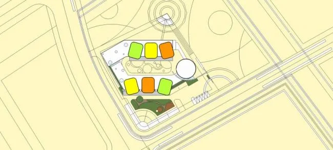 Sketchup学校模型|多层幼儿园，文教卫生，教育建筑，现代风格