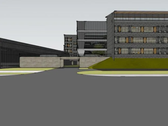Sketchup学校模型|多层学校，教育建筑，校园，教学楼，现代风格