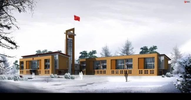 Sketchup学校模型|多层学校，教育建筑，教学楼，现代风格
