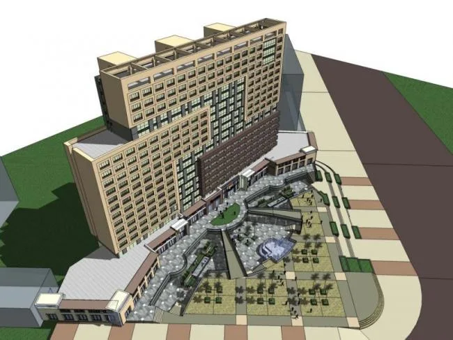 Sketchup综合体模型|多高层商业综合体，住宅，现代风格