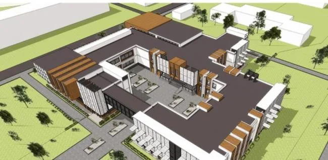 Sketchup学校模型|多层教学楼，校园，学校，教育建筑，现代风格