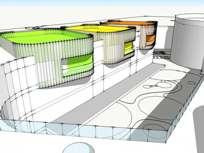 Sketchup学校模型|多层幼儿园，现代风格，教育建筑