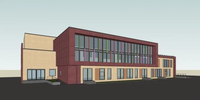 Sketchup学校模型|多层幼儿园，教育建筑，现代风格