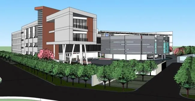 Sketchup学校模型|长江大学，艺术学院，多层学校，大学校园，现代风格，教育建筑