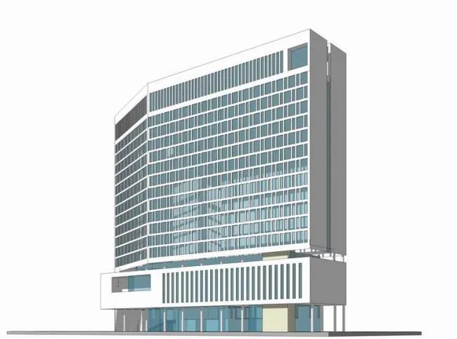 Sketchup医院模型|高层医疗建筑，现代风格，医院