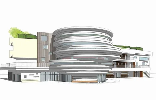 Sketchup学校模型|紫竹幼儿园，多层学校，教育建筑，现代风格