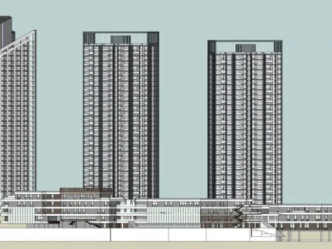 Sketchup综合体模型|多高层综合体，住宅，酒店，办公，现代风格