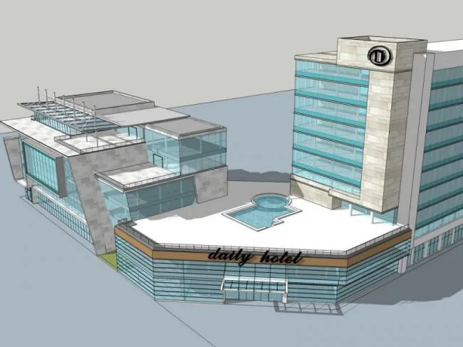 Sketchup综合体模型|多高层商业综合体，办公，酒店，现代风格