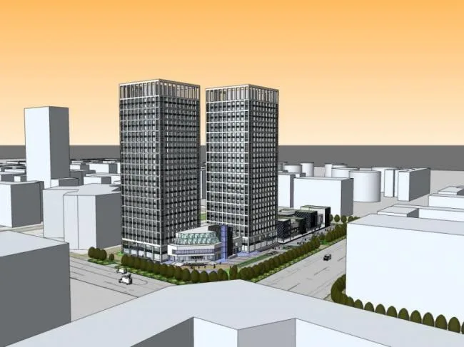 Sketchup综合体模型|多高层商业综合体，办公，现代风格