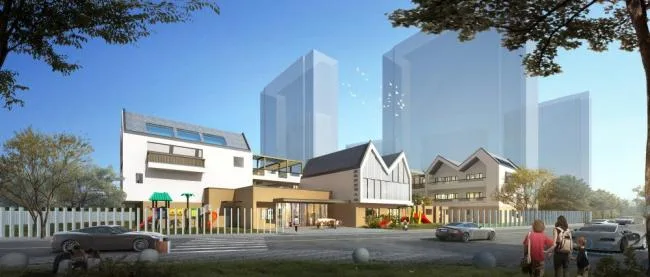 Sketchup学校模型|多层幼儿园，现代风格，教育建筑