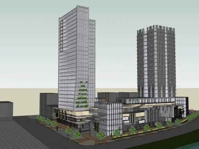 Sketchup综合体模型|多高层城市综合体，住宅，办公，酒店，现代风格