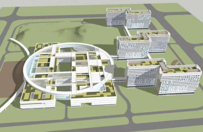 Sketchup医院模型|多层医院，医疗建筑，现代风格