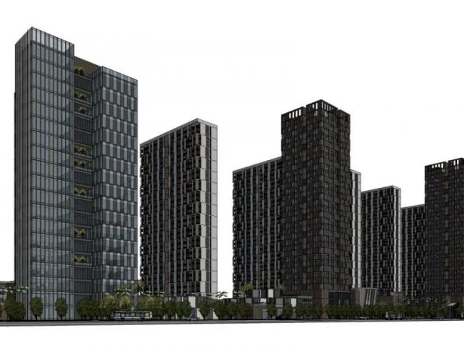 Sketchup综合体模型|超高层商业综合体，办公，住宅，酒店，现代风格