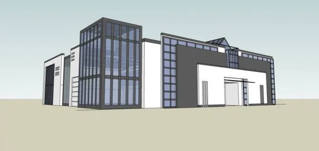 Sketchup文化模型|多层档案馆，图书馆，博物馆，新中式风格，文化建筑