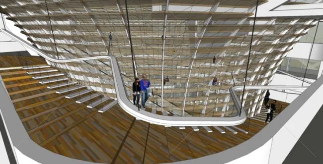 Sketchup文化模型|图书馆，文化建筑，现代风格