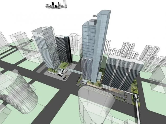 Sketchup综合体模型|超高层商业综合体，办公，酒店，现代风格