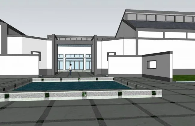 Sketchup文化模型|博物馆，单层，中式风格，文化建筑