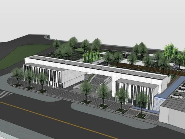 Sketchup文化模型|展览馆，新中式风格，文化建筑
