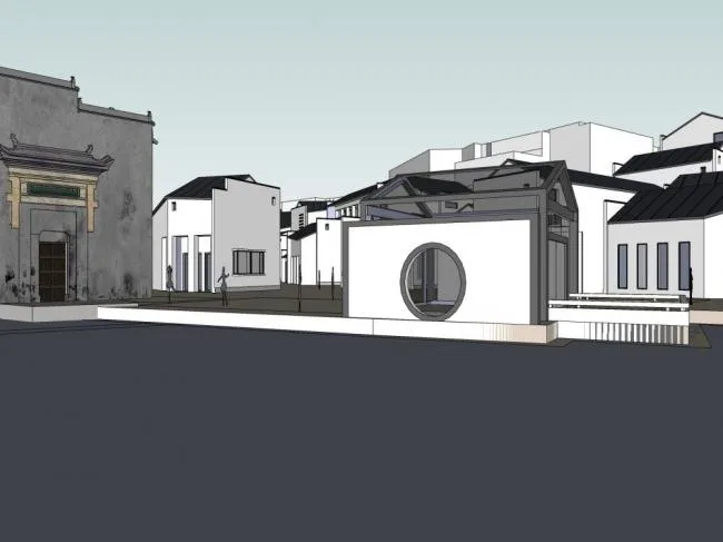 Sketchup文化模型|博物馆，新中式风格，文化建筑