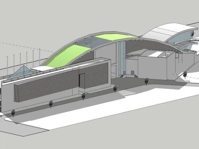 Sketchup文化模型|展览馆，现代风格，文化建筑