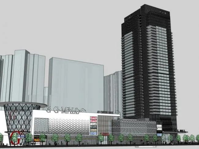 Sketchup综合体模型|超高层商住综合体，办公，酒店，现代风格