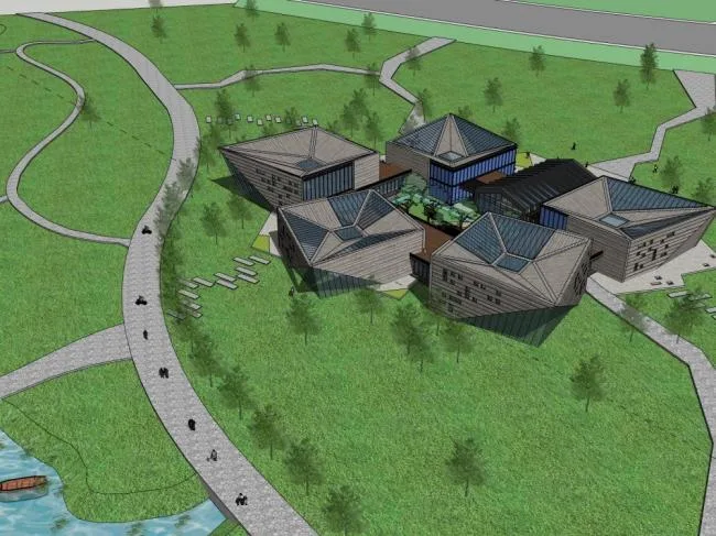 Sketchup文化模型|博物馆，现代风格，文化建筑