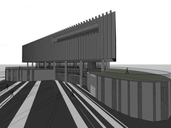 Sketchup文化模型|展览馆，文化建筑，现代风格