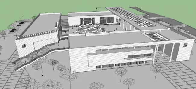 Sketchup文化模型|多层展馆，图书馆，博物馆，现代风格，文化建筑