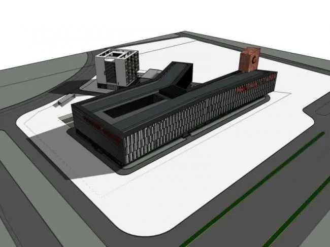 Sketchup综合体模型|多层商业综合体，办公，酒店，现代风格