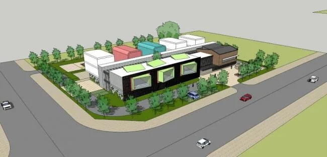 Sketchup学校模型|多层幼儿园学校，教育建筑，现代风格