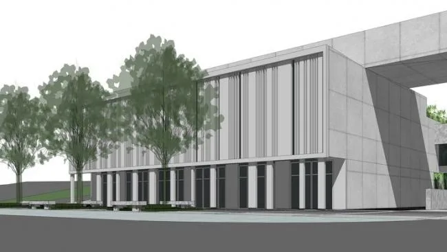 Sketchup文化模型|多层展馆与广场景观设计，文化建筑，现代风格