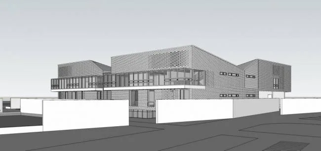 Sketchup文化模型|多层美术馆，现代风格，文化建筑