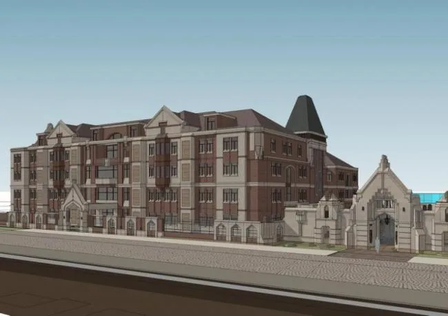 Sketchup学校模型|多层幼儿园，英式古典风格，海派风，教育建筑